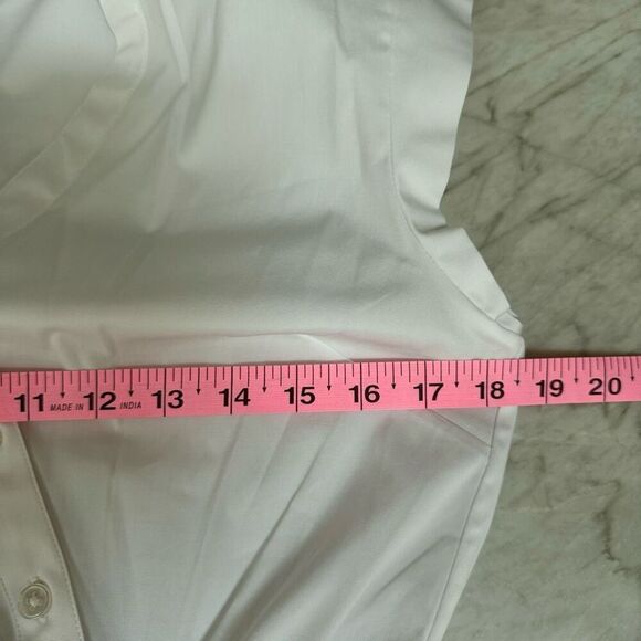 Veronica Beard ruched shirtdress stretch cotton dress white size 2 NWT - Picture 7 of 10